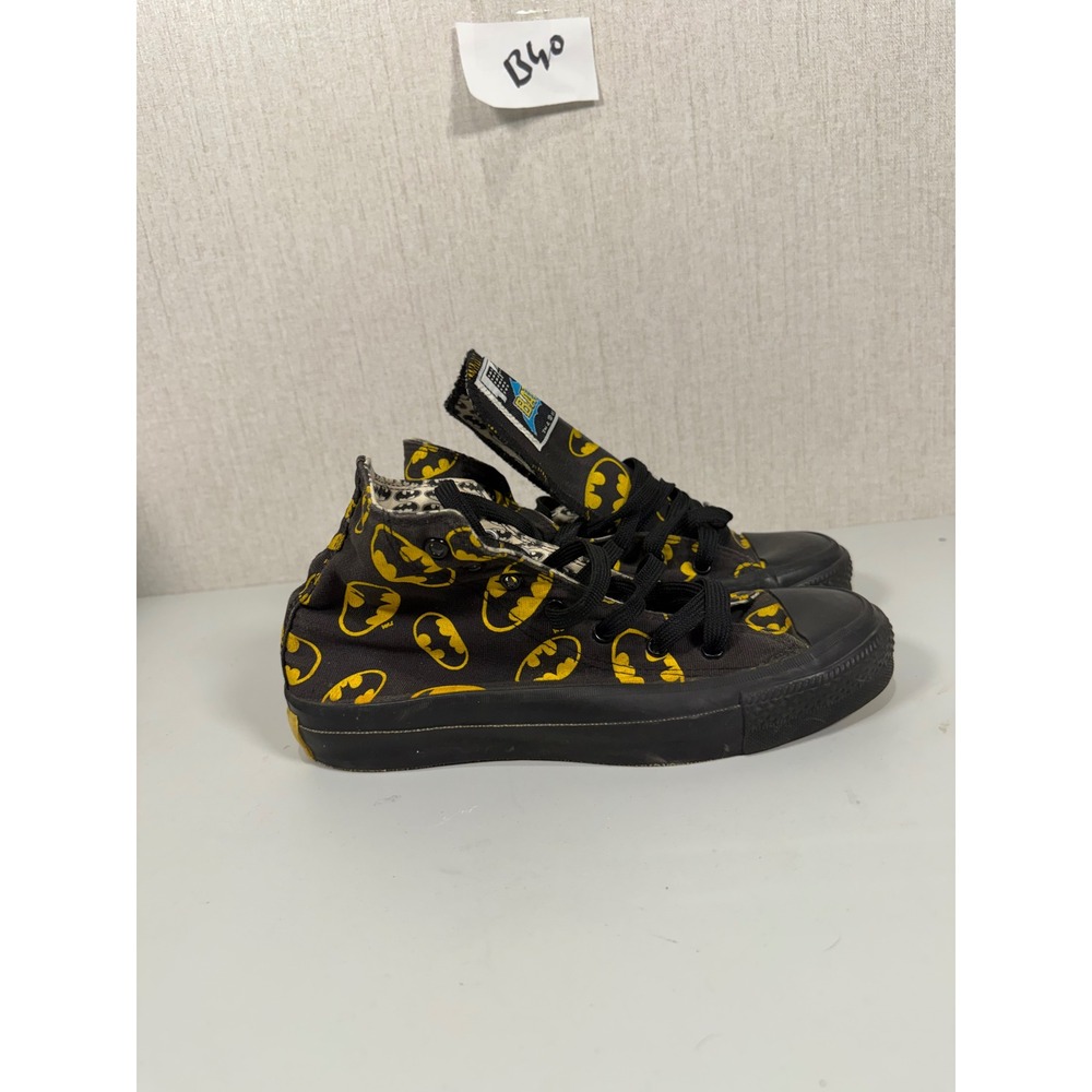 1989 Vtg Converse All Star DC Batman Canvas High Top men 5.5 women 7.5 USA Made